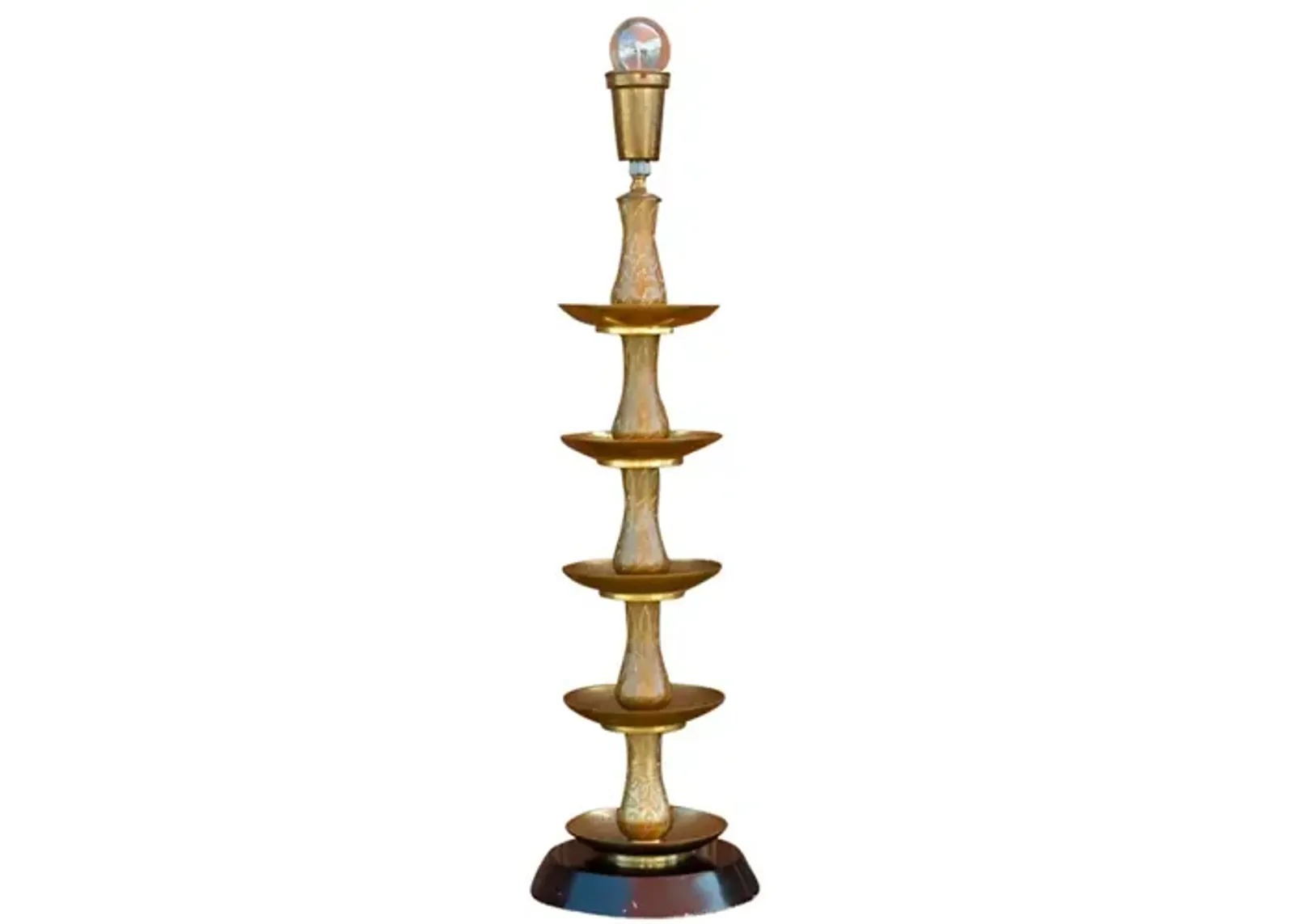 Royal Kashmiri Engraved Brass Lamp - de-cor