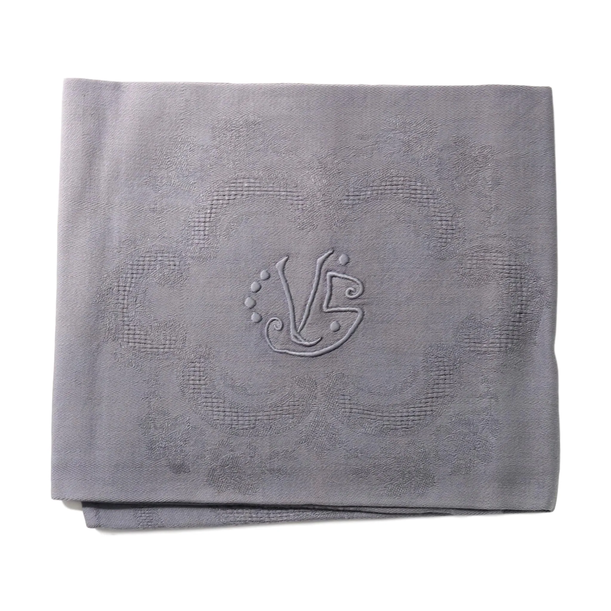 1920s Art Deco "V S" Dinner Napkins,Set of 10 - New England Mercantile - Gray