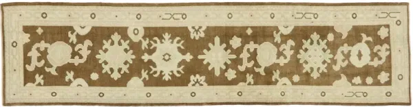 Turkish Oushak Runner - 2'08 x 10'06 - Esmaili Rugs & Antiques - Brown - Brown