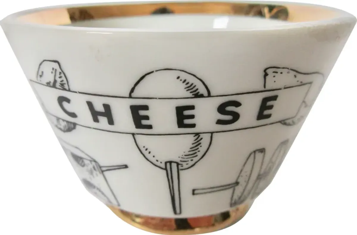 Fornasetti-Style Cocktail Bowls Set of 3 - The Emporium Ltd. - White
