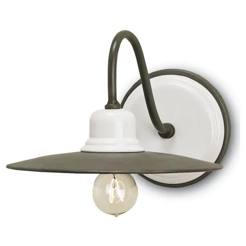 Eastleigh Wall Sconce - Hiroshi Gray/White - Currey & Company