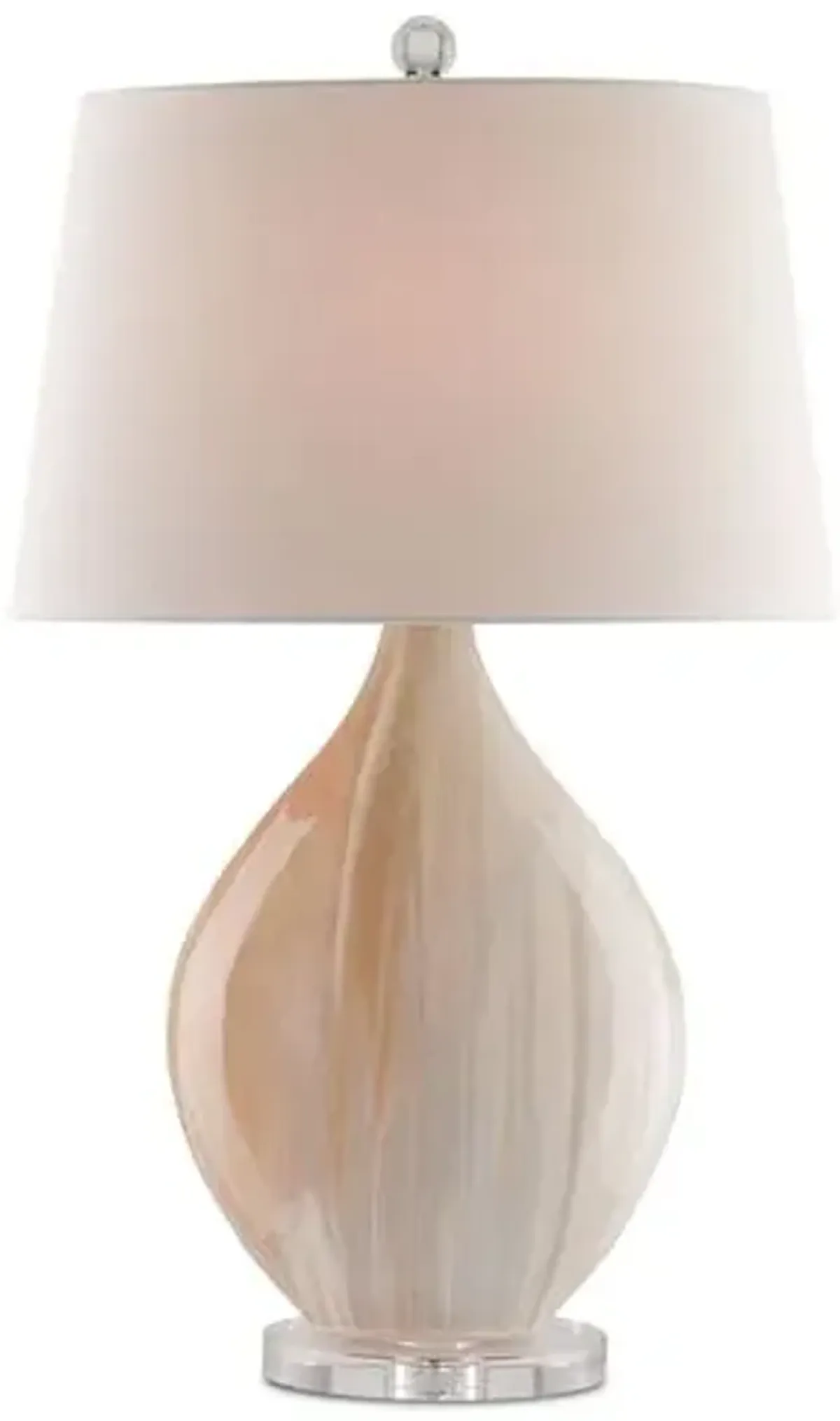 Opal Table Lamp - Amber/Off-White - Currey & Company