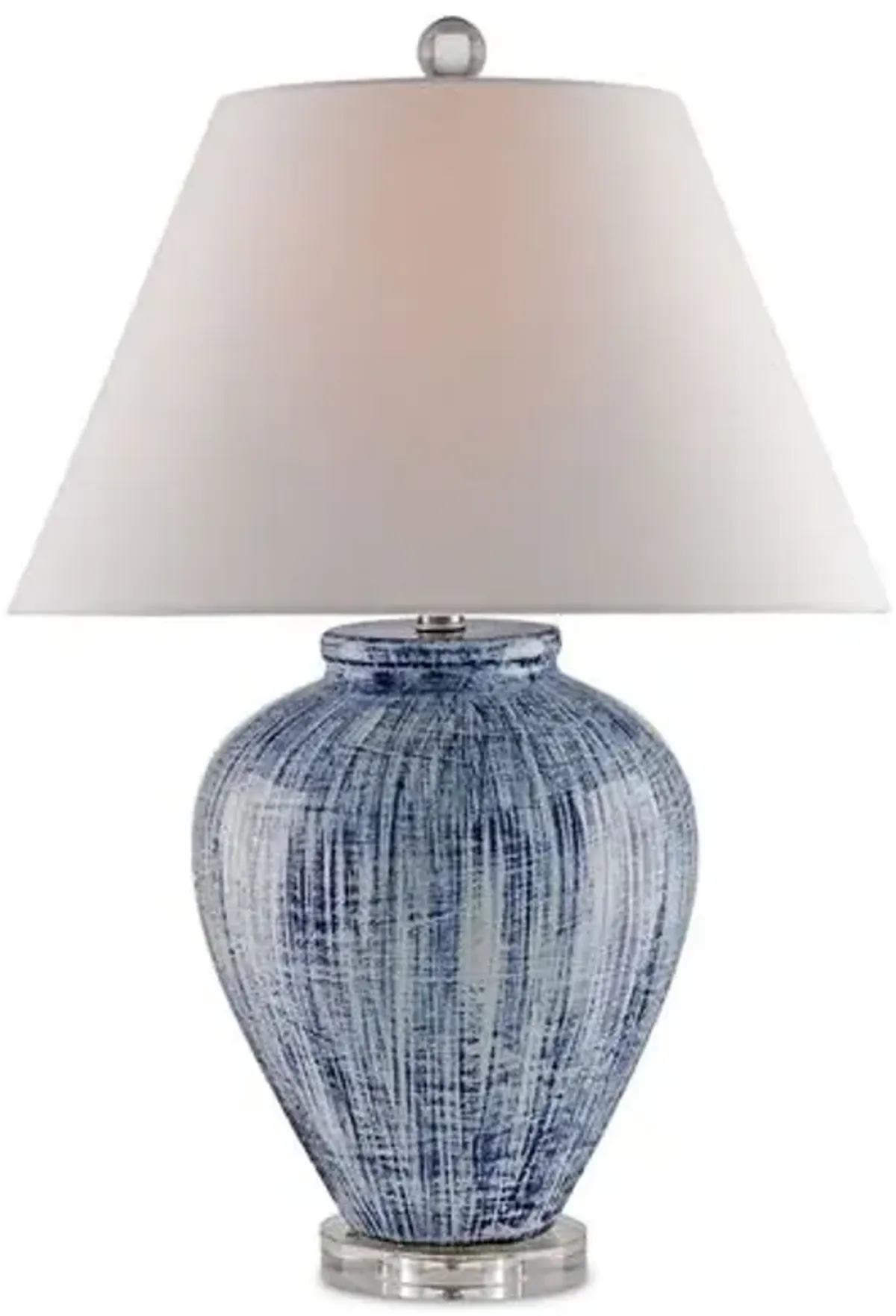 Malaprop Table Lamp - Blue/White - Currey & Company