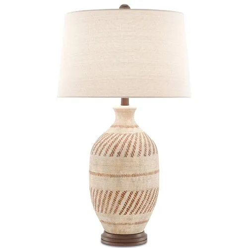 Faiyum Table Lamp - Tan/Bronze - Currey & Company