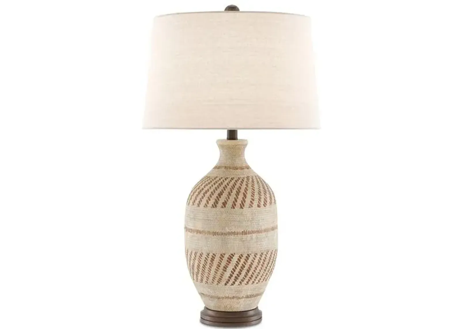 Faiyum Table Lamp - Tan/Bronze - Currey & Company