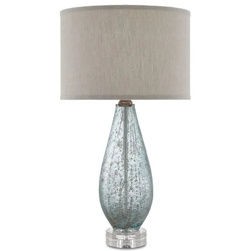 Optimist Table Lamp - Pale Blue/Natural - Currey & Company