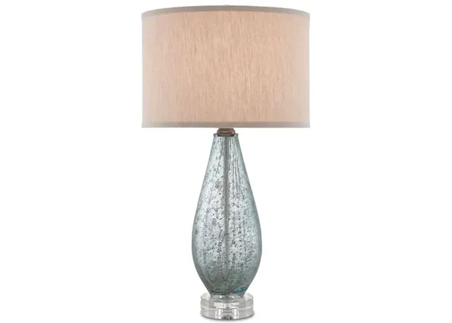 Optimist Table Lamp - Pale Blue/Natural - Currey & Company