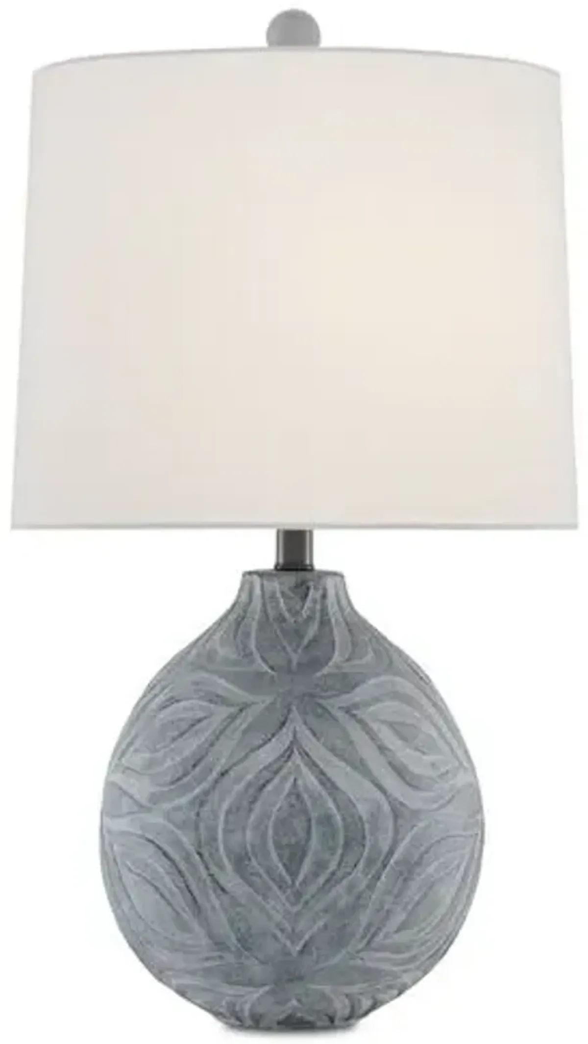 Hadi Table Lamp - Gray Stone/Vanilla - Currey & Company