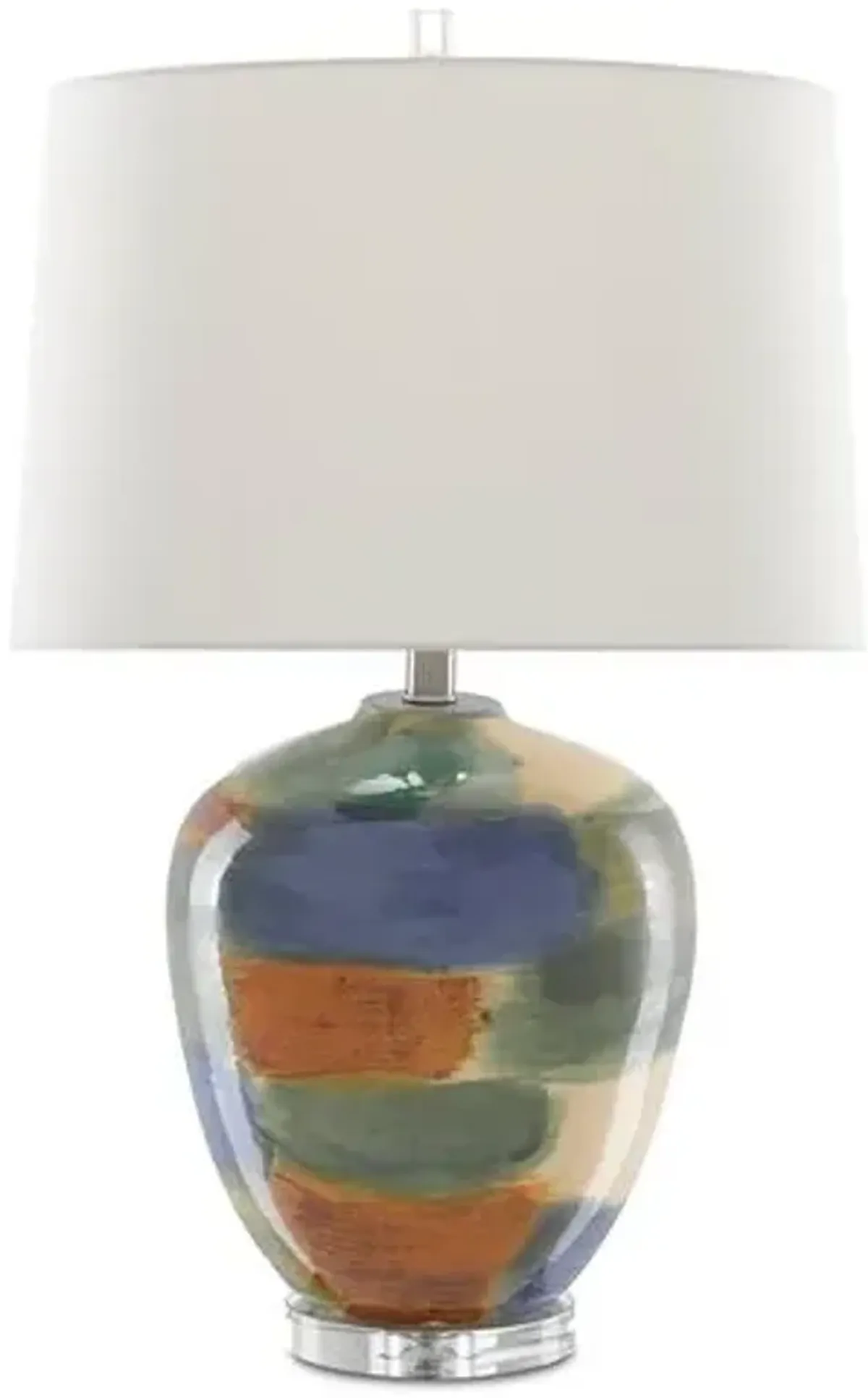 Rainbow Table Lamp - Blue/Green - Currey & Company