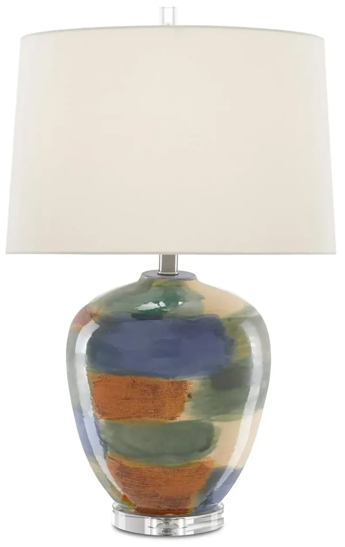 Rainbow Table Lamp - Blue/Green - Currey & Company