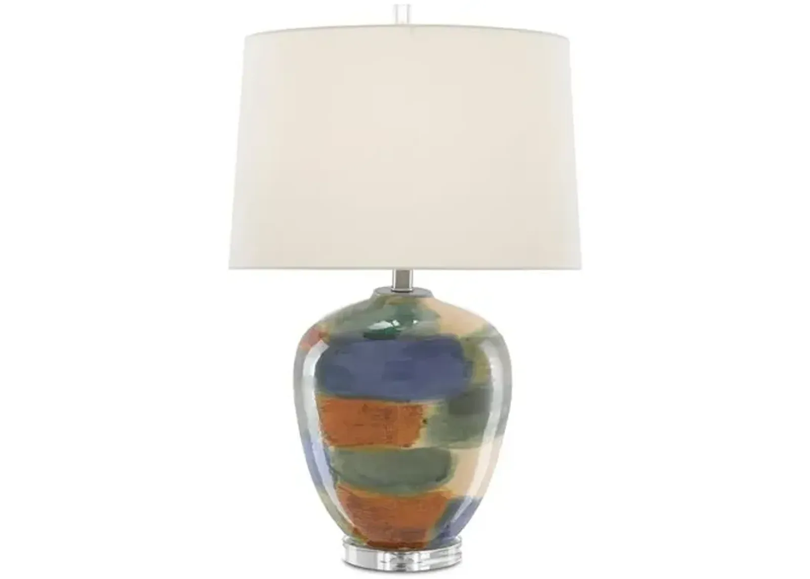 Rainbow Table Lamp - Blue/Green - Currey & Company