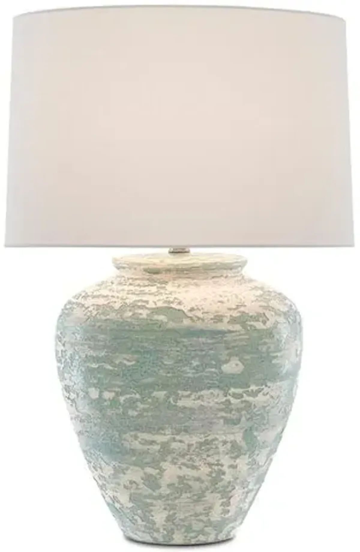 Mimi Table Lamp - Aqua/Cream - Currey & Company