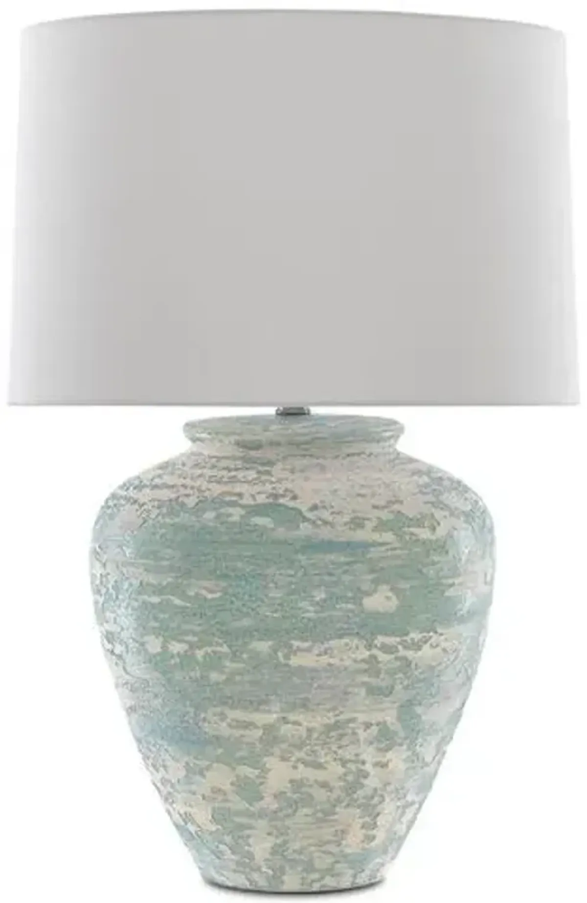 Mimi Table Lamp - Aqua/Cream - Currey & Company