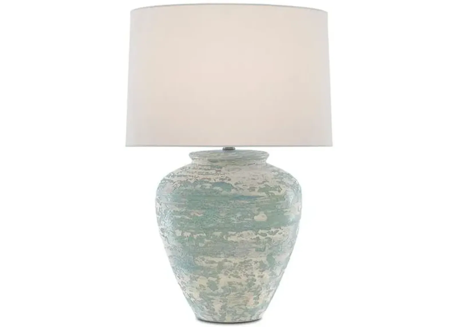 Mimi Table Lamp - Aqua/Cream - Currey & Company