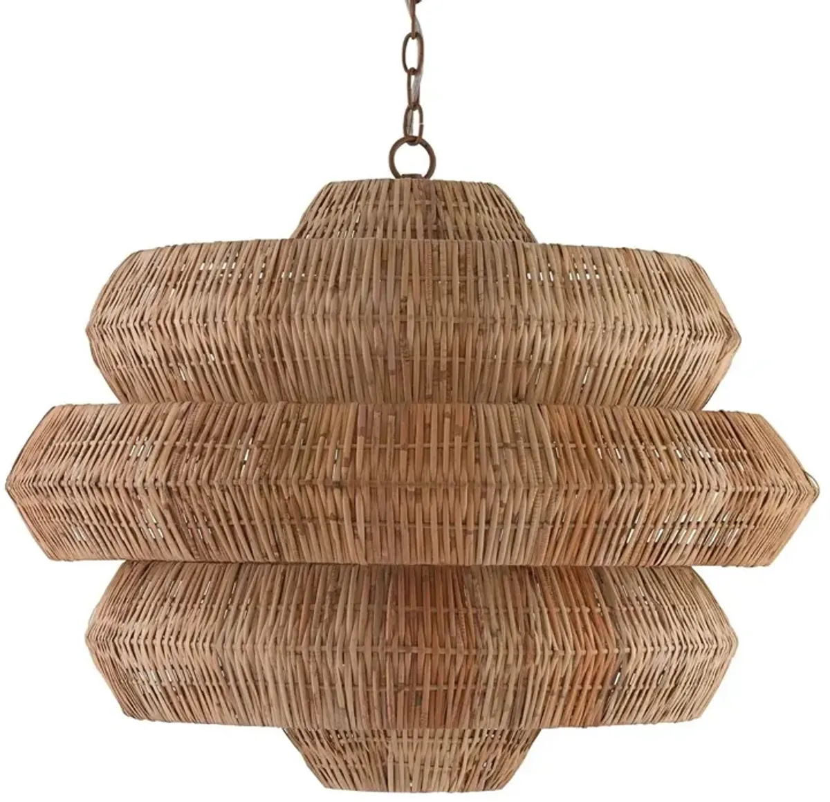 Antibes Rattan Chandelier - Currey & Company - Brown