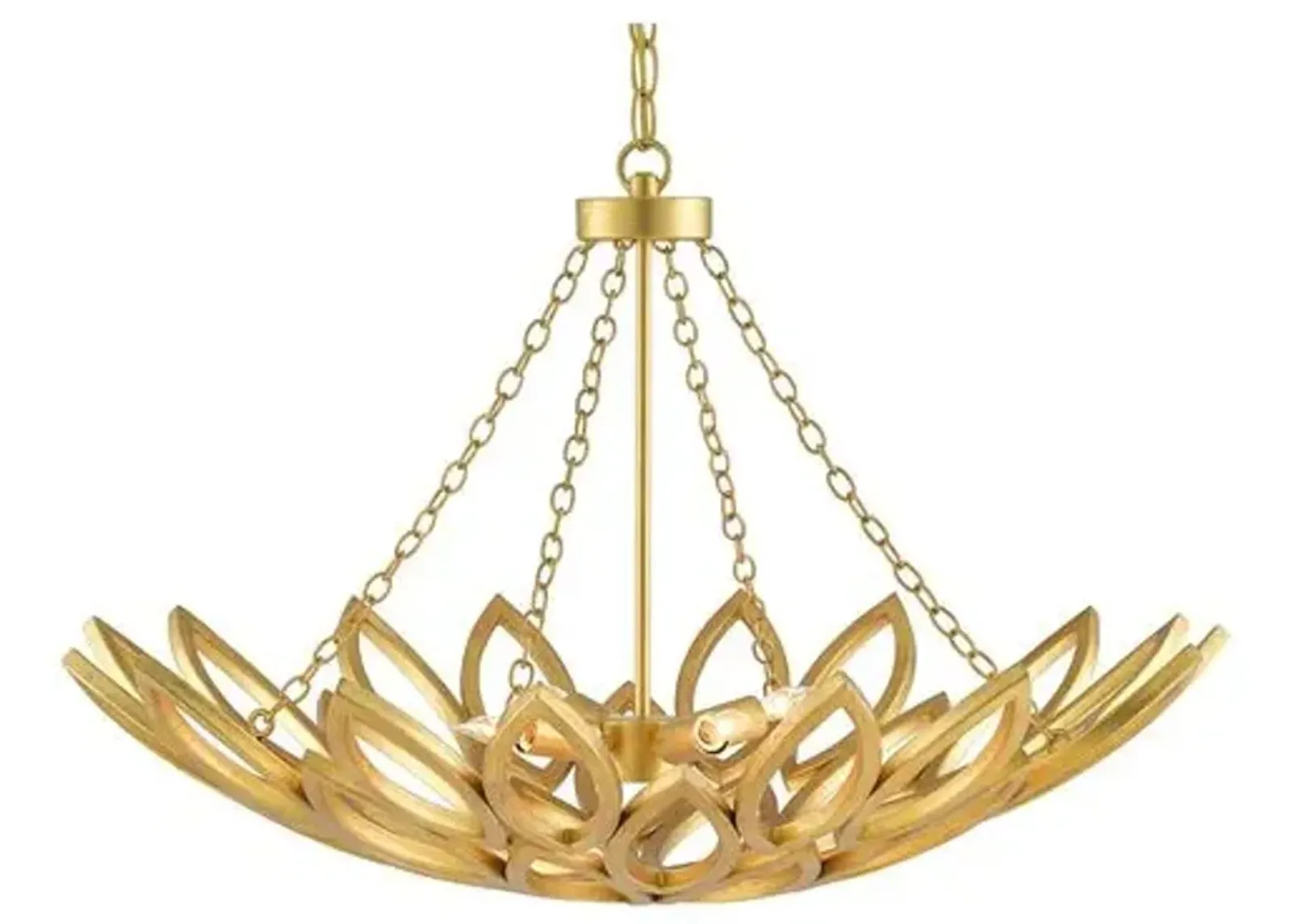 Allemande Chandelier - Gold Leaf - Currey & Company