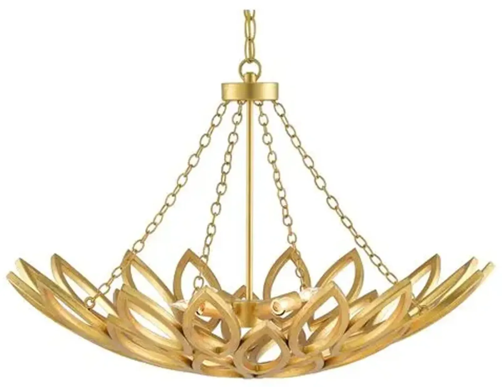 Allemande Chandelier - Gold Leaf - Currey & Company