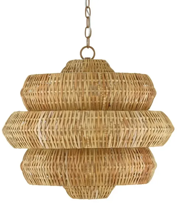 Antibes Rattan Chandelier - Currey & Company - Brown
