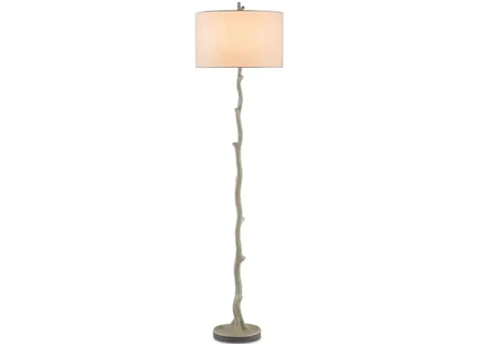 Beaujon Floor Lamp - Aged Steel/Gold Leaf - Currey & Company