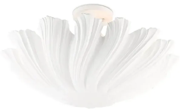 Hadley Semi-Flush - White - Currey & Company