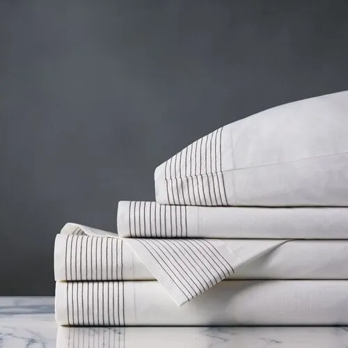 Marsden Sheet Set - White, 300 Thread Count, Egyptian Cotton Sateen, Soft and Luxurious