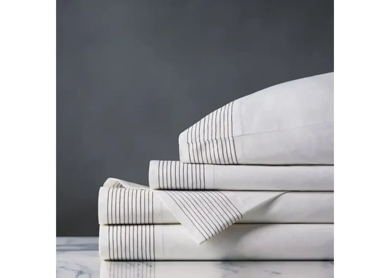 Marsden Sheet Set - White, 300 Thread Count, Egyptian Cotton Sateen, Soft and Luxurious