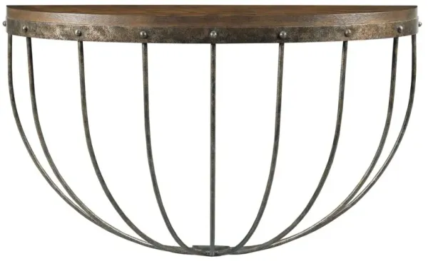 Stable Console, Tobacco/Antique Pewter