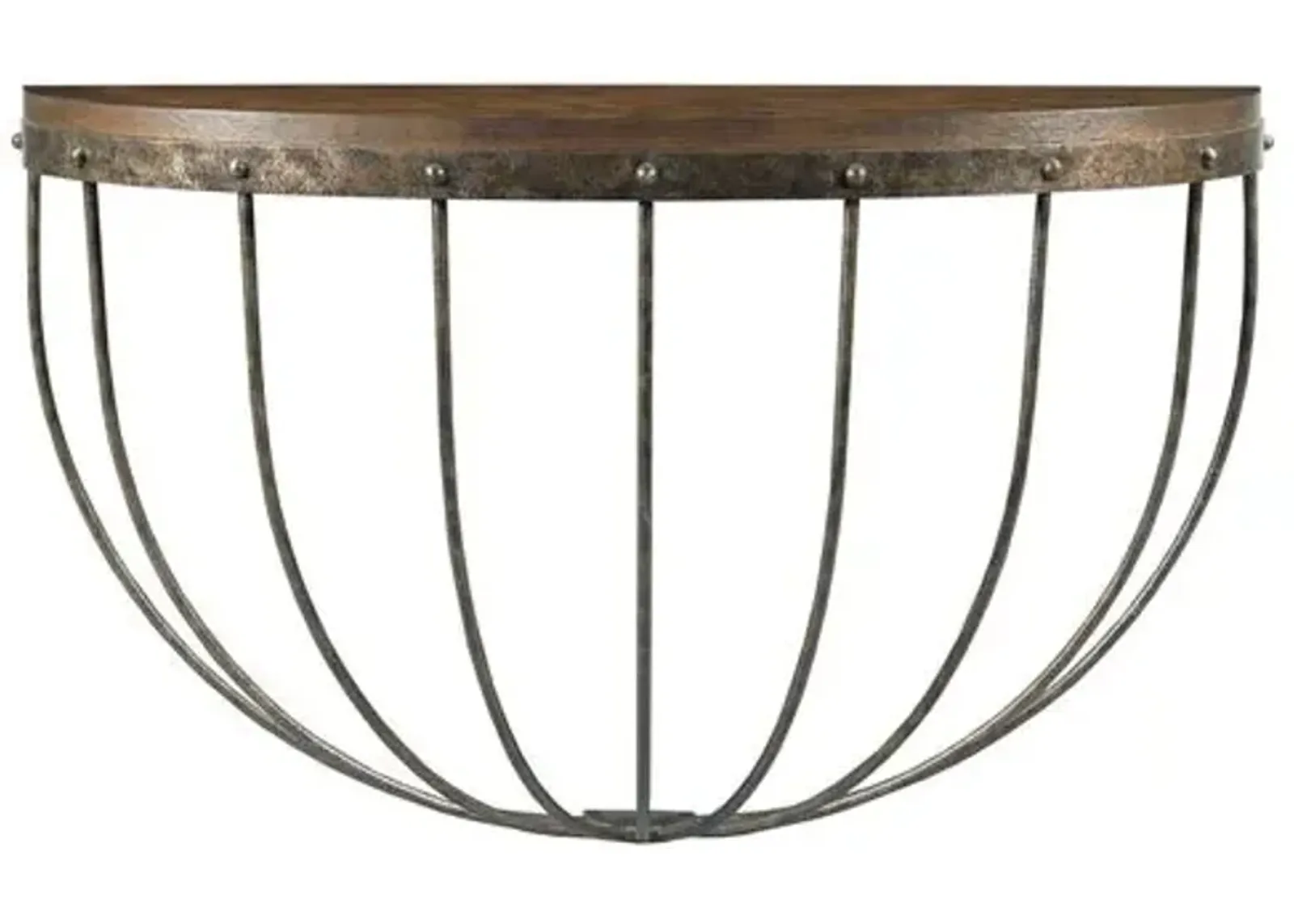 Stable Console - Tobacco/Antique Pewter - Lauren Liess - Brown