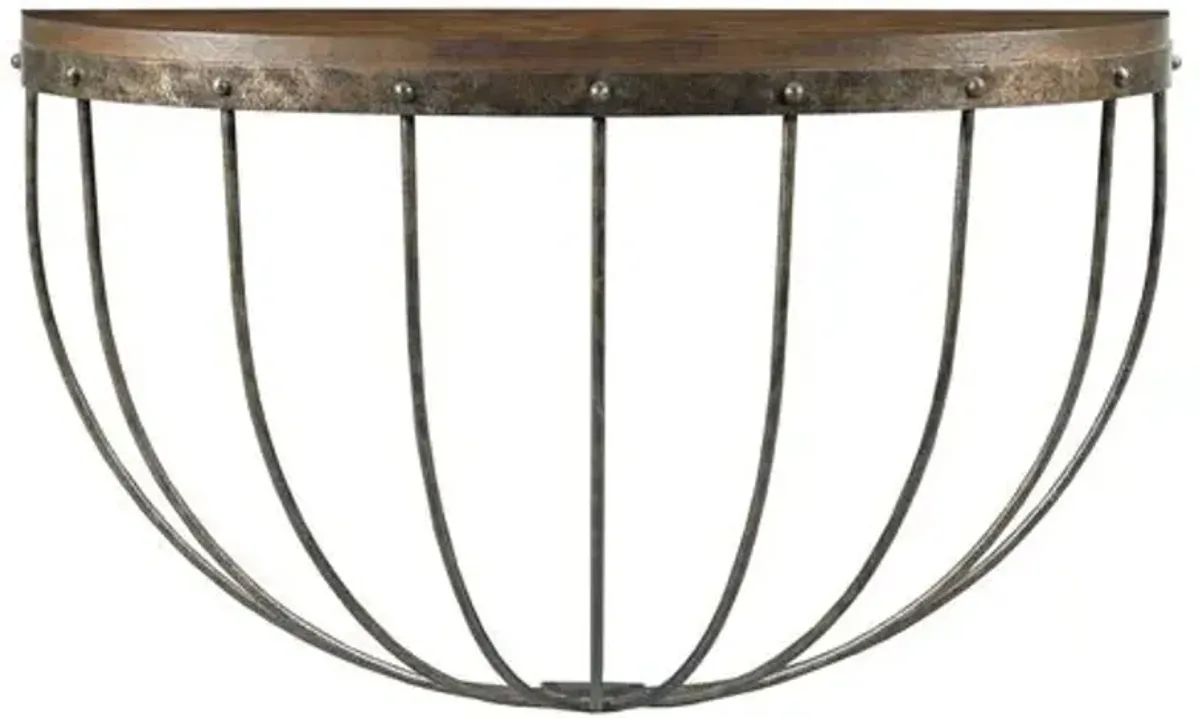 Stable Console - Tobacco/Antique Pewter - Lauren Liess - Brown