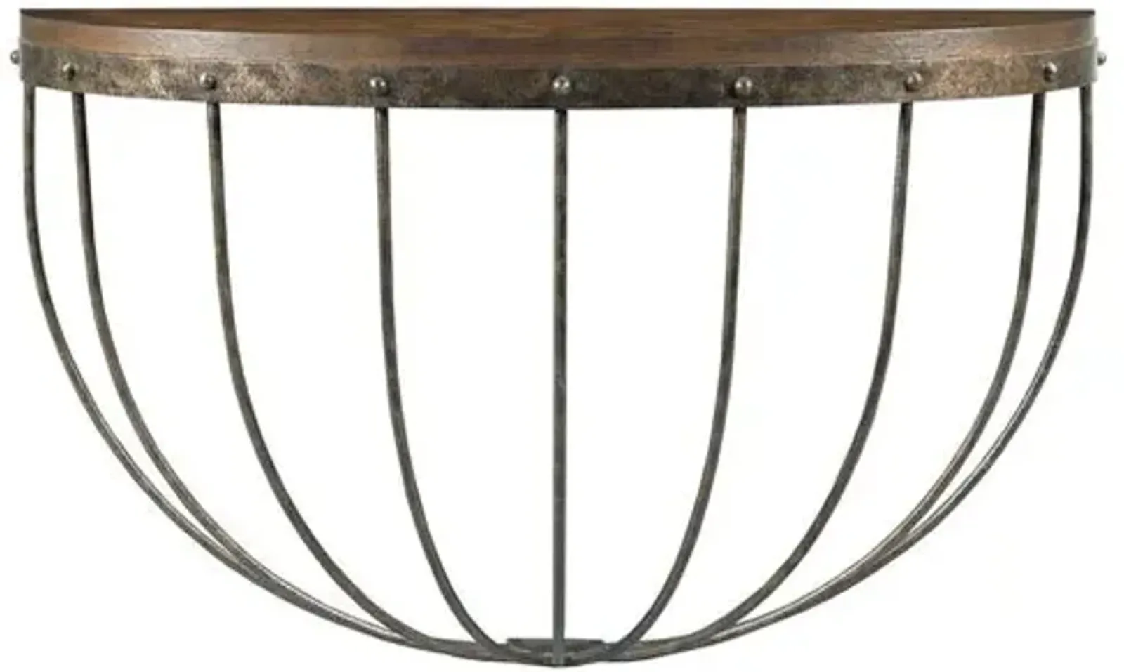 Stable Console - Tobacco/Antique Pewter - Lauren Liess - Brown