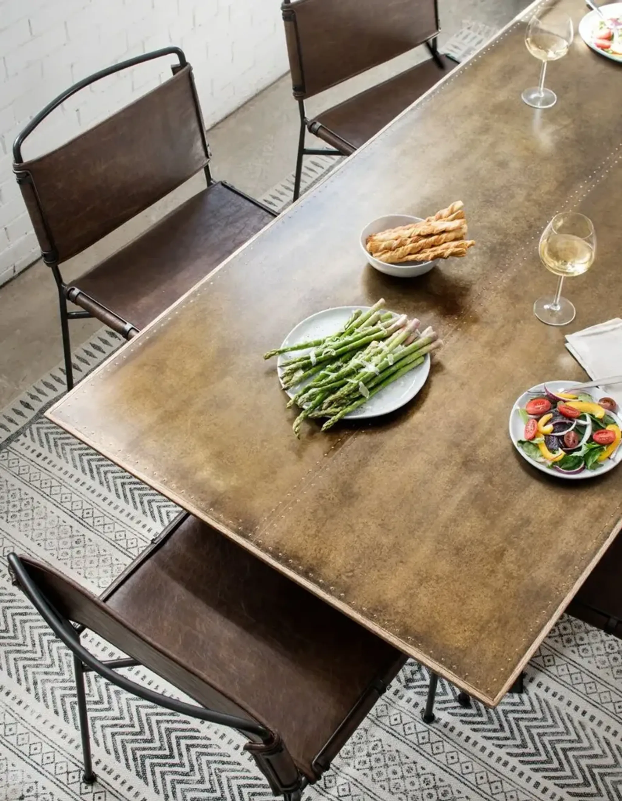 Leon 78 Dining Table Light Rustic Black One Kings Lane | Furniture.com