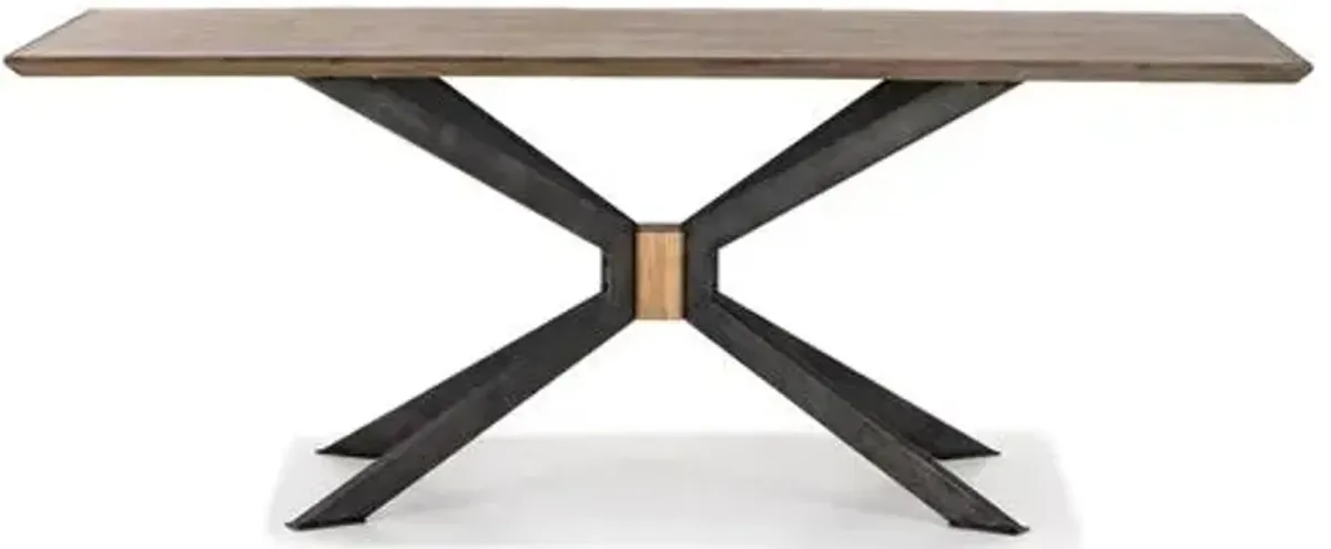 Leon 78" Dining Table - Light Rustic Black