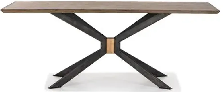 Leon 78" Dining Table - Light Rustic Black