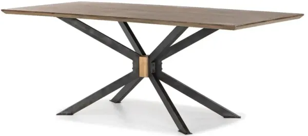 Leon 78" Dining Table, Light Rustic Black