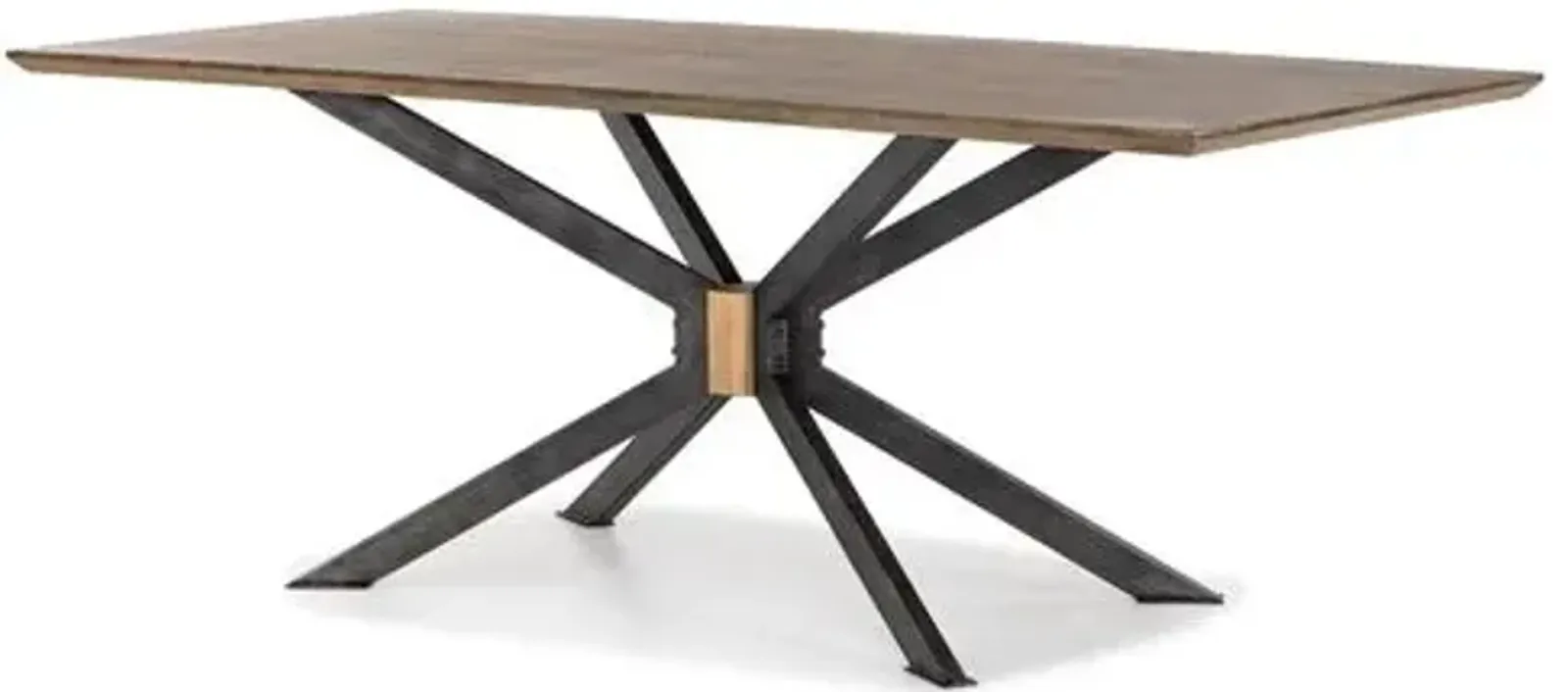 Leon 78" Dining Table - Light Rustic Black