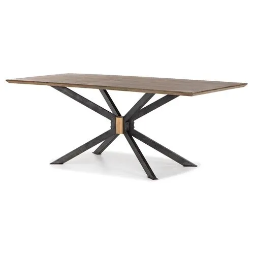 Leon 78" Dining Table - Light Rustic Black