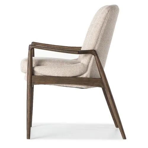 Lauren Dining Arm Chair - Warm Nettlewood - Beige