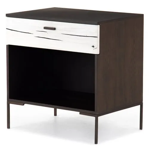 Kris Yucca Nightstand - Gunmetal/Yukas