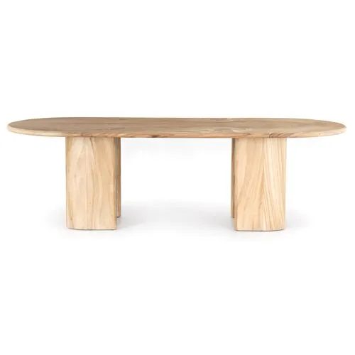 Theo 98" Oval Dining Table - Gold Guanacaste