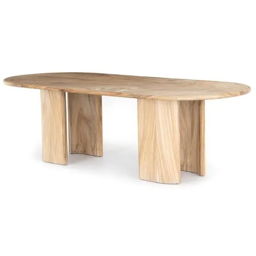 Theo 98" Oval Dining Table - Gold Guanacaste