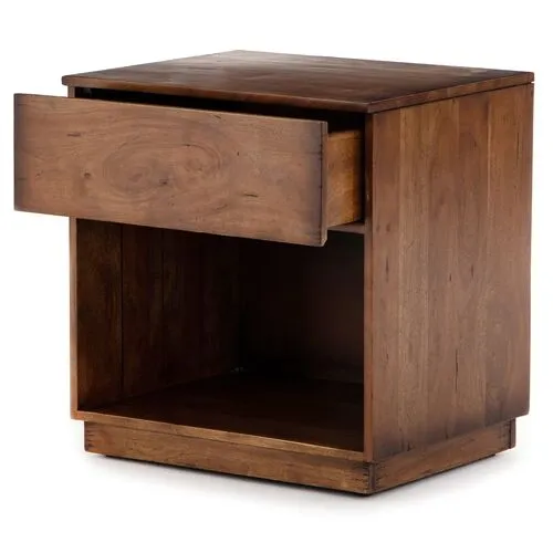 Lindsey Nightstand - Burnt Fruitwood