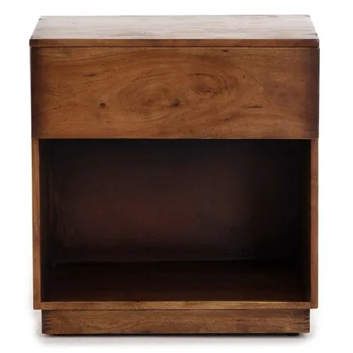 Lindsey Nightstand - Burnt Fruitwood