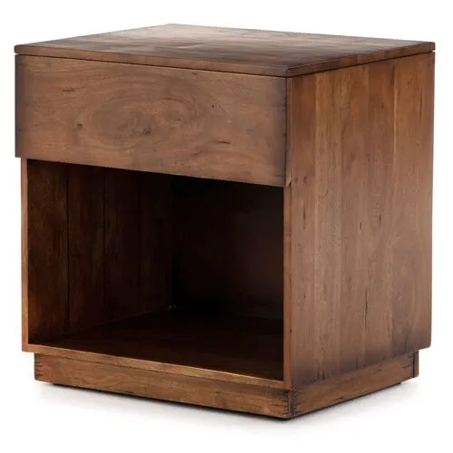 Lindsey Nightstand - Burnt Fruitwood