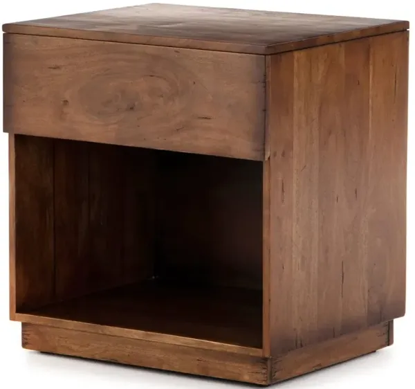 Lindsey Nightstand, Burnt Fruitwood