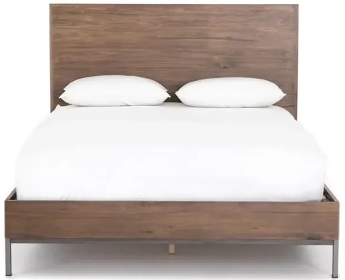 Justina Bed - Auburn Poplar - Brown