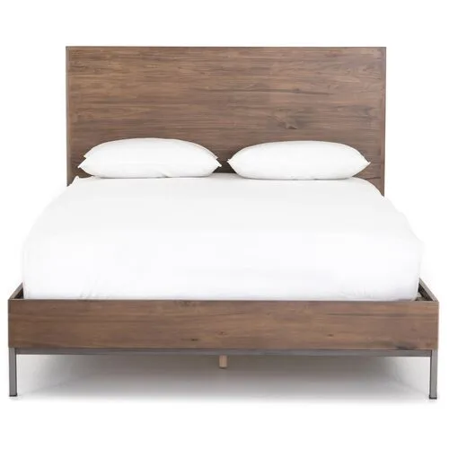 Justina Bed - Auburn Poplar - Brown