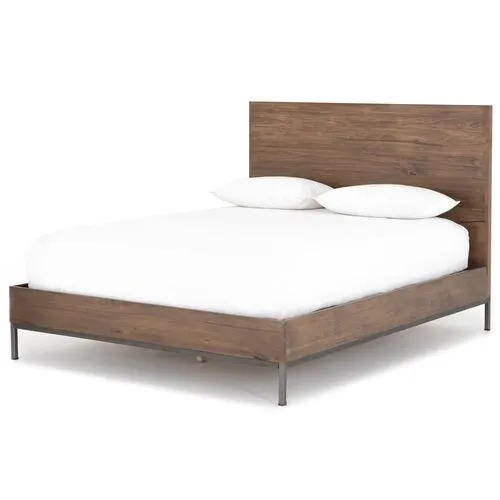 Justina Bed - Auburn Poplar - Brown