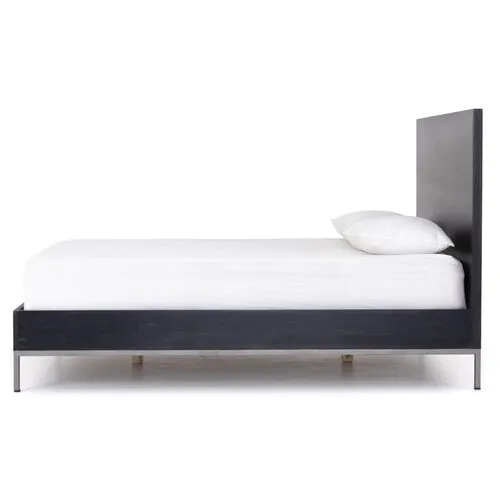 Lili Bed - Black Wash Poplar