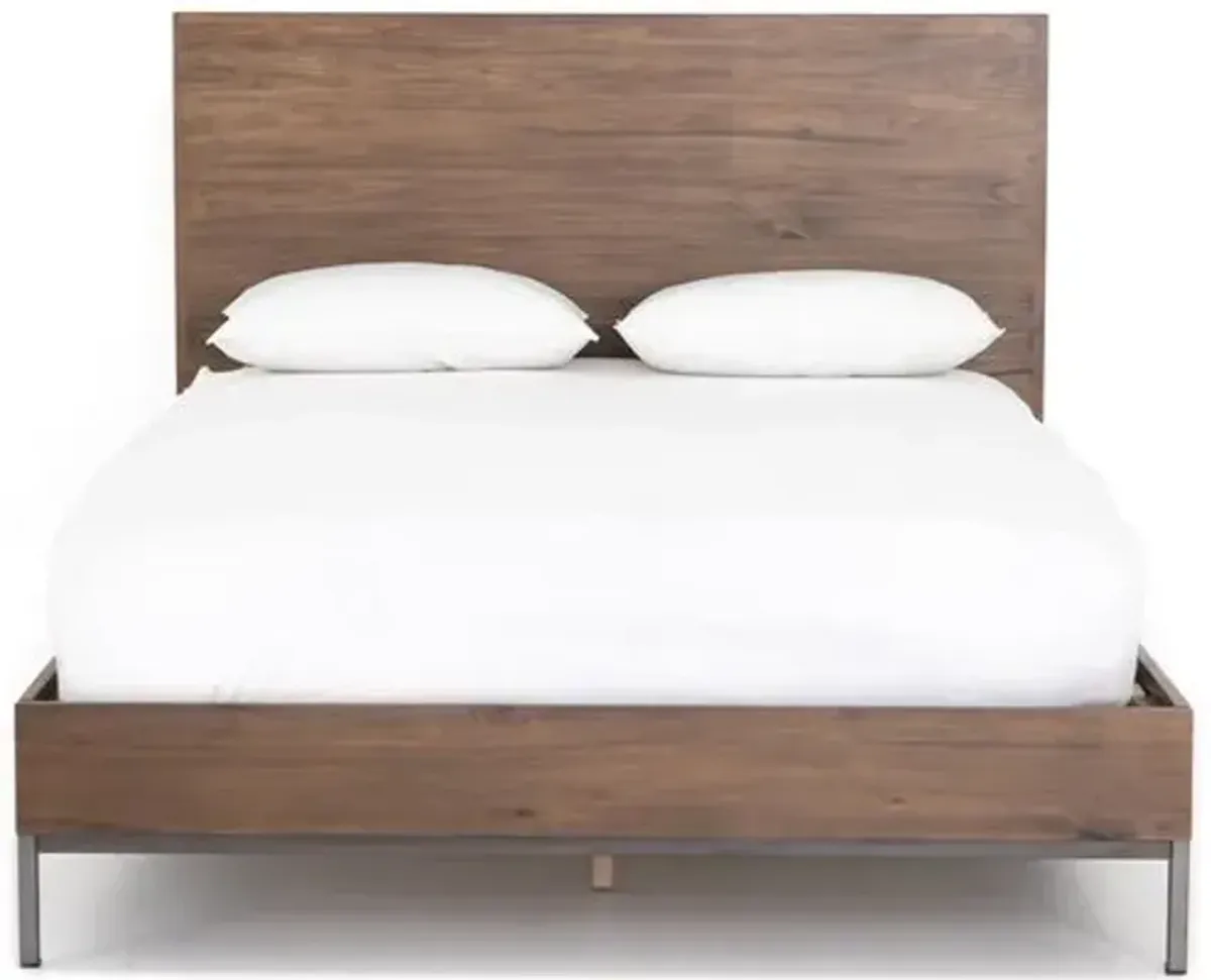 Justina Bed - Auburn Poplar - Brown