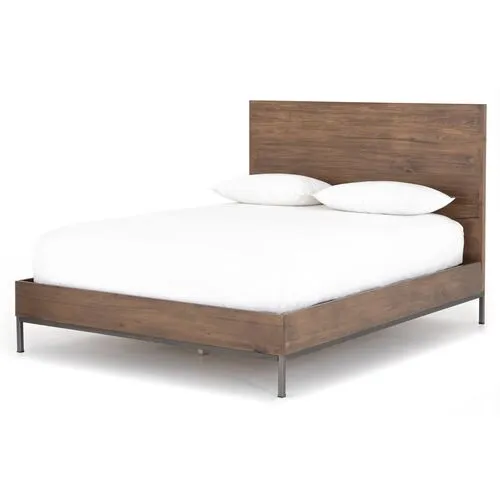 Justina Bed - Auburn Poplar - Brown